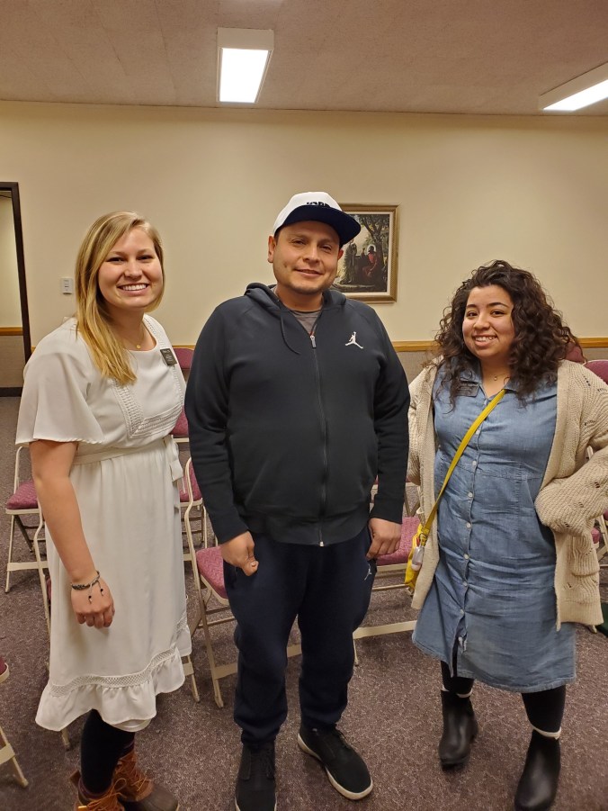 Jesus Galivan and the missionaries who teach his English class